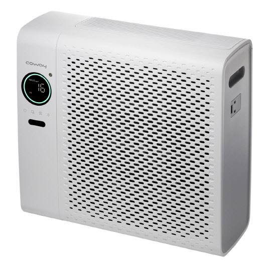 웅진코웨이는 ‘초미세 더블 집진필터’ 탑재한 ‘벽걸이 겸용 공기청정기 AP-1519B’를 출시했다. <웅진코웨이 제공>